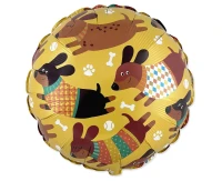 Foil balloon 18" FX - Dogs (round), unpacked
